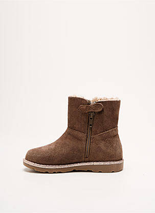 Bottines/boots nubuck bout rond marron REQINS fille