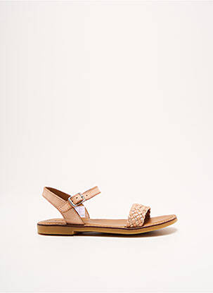 Sandales/nu pieds tissage satiné chiquet rose ADOLIE fille