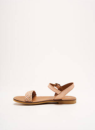 Sandales/nu pieds tissage satiné chiquet rose ADOLIE fille