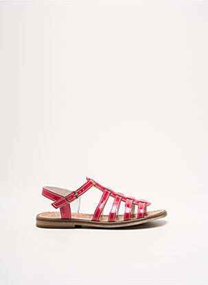 Sandales/nu pieds tissage vernis chiquet rose BELLAMY fille
