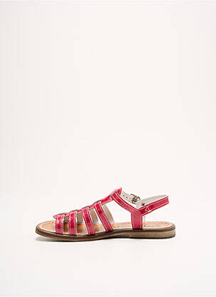 Sandales/nu pieds tissage vernis chiquet rose BELLAMY fille