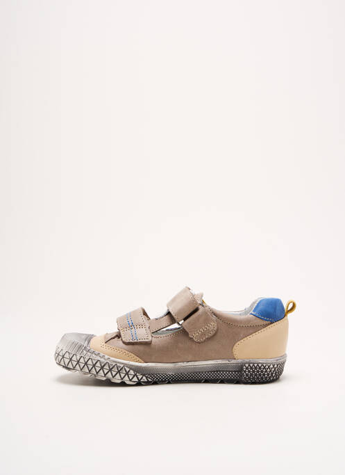 Sandales/nu pieds tissage satiné bout rond beige LE LOUP BLANC garcon