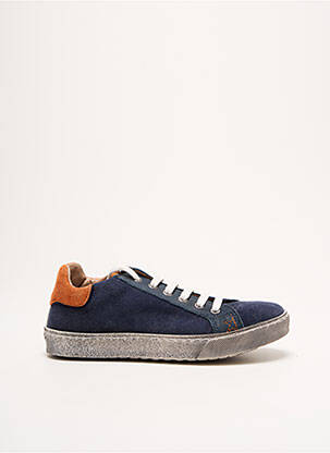 Baskets nubuck bout rond bleu REQINS garçon