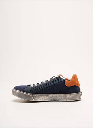 Baskets nubuck bout rond bleu REQINS garçon