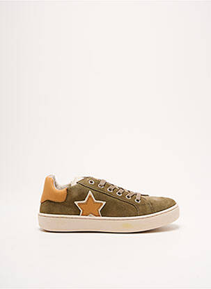 Baskets nubuck bout rond vert REQINS garçon