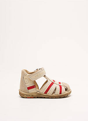 Sandales/nu pieds tissage satiné bout rond beige MOD8 garçon