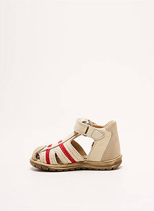 Sandales/nu pieds tissage satiné bout rond beige MOD8 garçon