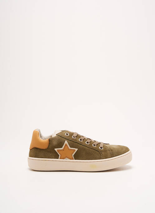 Baskets nubuck bout rond vert REQINS garcon