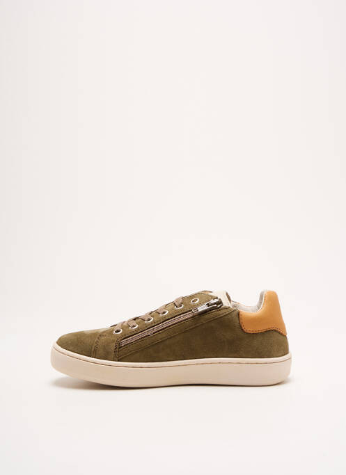 Baskets nubuck bout rond vert REQINS garcon
