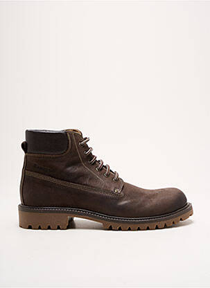 Bottines/boots tissage satiné talon bas marron ROMAGNOLI garçon