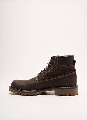 Bottines/boots tissage satiné talon bas marron ROMAGNOLI garçon