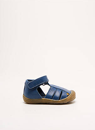 Sandales/nu pieds tissage satiné bout rond bleu LITTLE MARY garçon