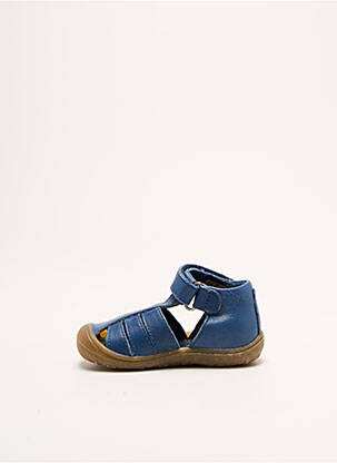 Sandales/nu pieds tissage satiné bout rond bleu LITTLE MARY garçon