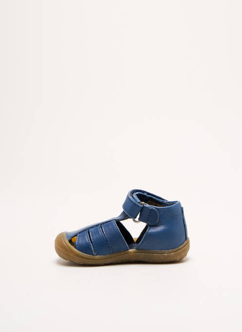 Sandales/nu pieds tissage satiné bout rond bleu LITTLE MARY garcon