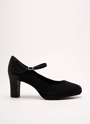 Escarpins tissage satiné talon de 4 à 6cm noir TAMARIS femme