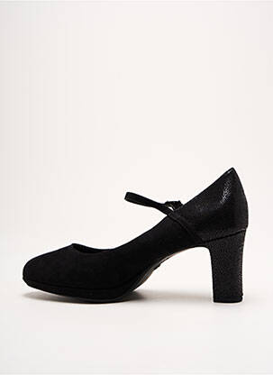 Escarpins tissage satiné talon de 4 à 6cm noir TAMARIS femme