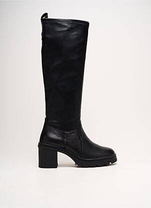 Bottes tissage satiné talon de 4 à 6cm noir CAPRICE femme