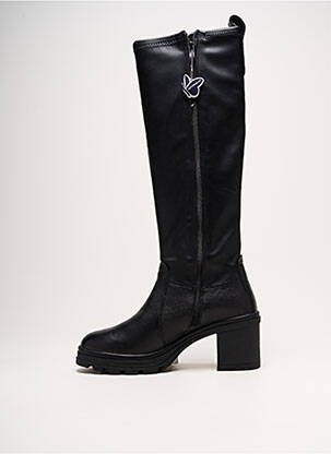 Bottes tissage satiné talon de 4 à 6cm noir CAPRICE femme