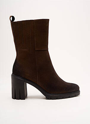 Bottines/boots matière lisse talon de 4 à 6cm marron MARCO TOZZI femme