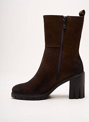 Bottines/boots matière lisse talon de 4 à 6cm marron MARCO TOZZI femme