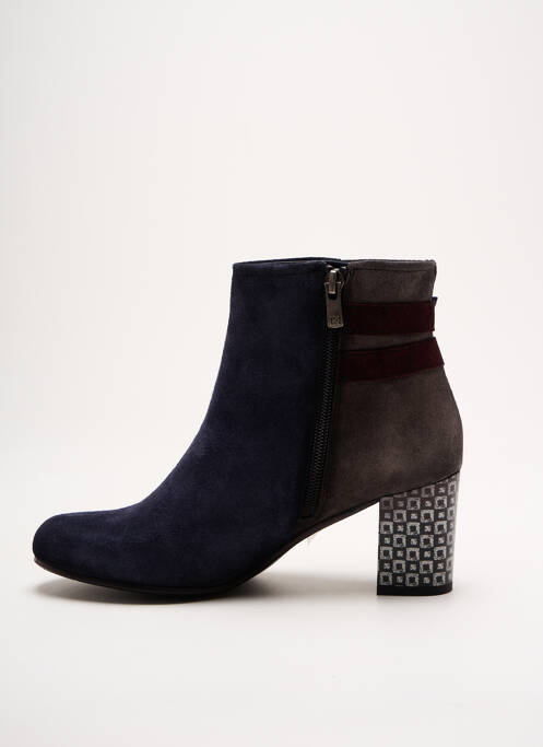 Bottines/boots nubuck talon de 4 à 6cm bleu DORKING femme