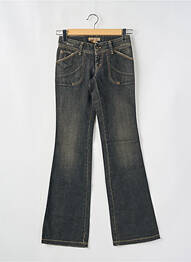 Jeans coupe large tissage brut taille normale noir TIFFOSI femme