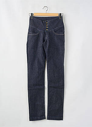 Jeans coupe droite taille haute taille haute bleu TIFFOSI femme