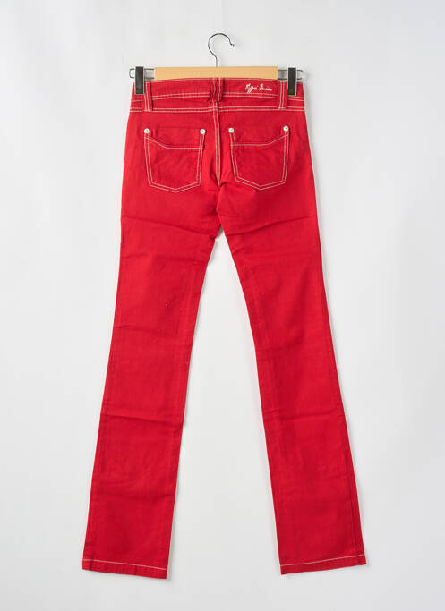 Jeans coupe droite rouge TIFFOSI pour femme