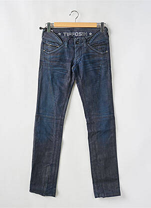 Jeans coupe droite stretch taille normale bleu TIFFOSI femme
