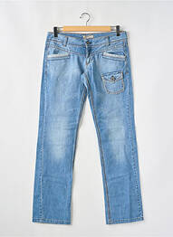 Jeans coupe droite fermeture zippée sous rabat boutonné taille normale bleu TIFFOSI homme