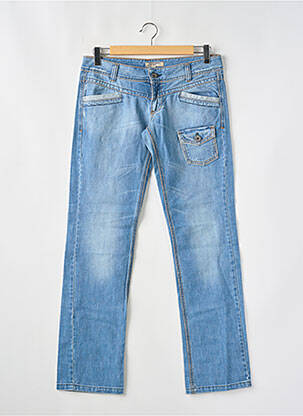 Jeans coupe droite fermeture zippée sous rabat boutonné taille normale bleu TIFFOSI homme
