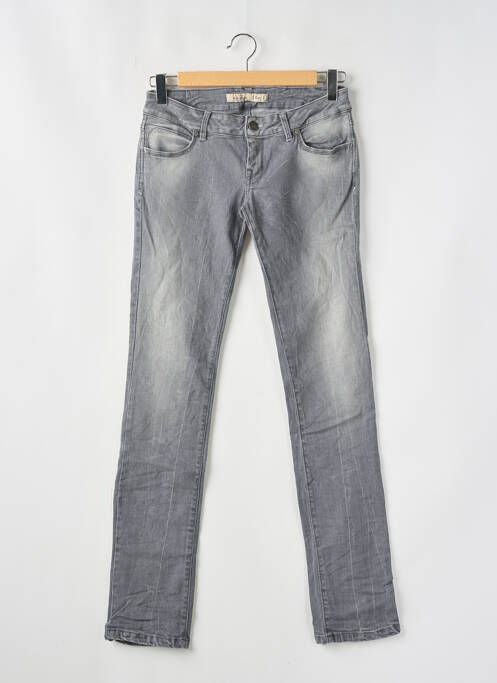 Jeans coupe droite gris TIFFOSI pour femme