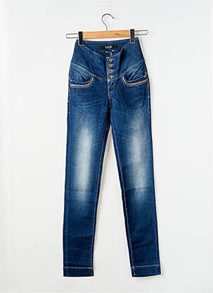 Jeans coupe slim stretch taille haute bleu TIFFOSI femme