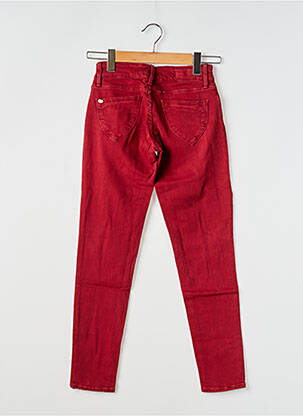 Jeans coupe slim taille basse taille basse rouge TIFFOSI femme