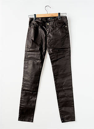 Pantalon slim tissage enduit taille normale marron TIFFOSI femme