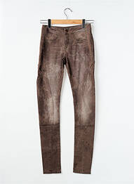 Jeans coupe slim stretch taille normale marron TIFFOSI femme