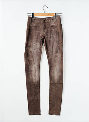 Jeans coupe slim stretch taille normale marron TIFFOSI femme