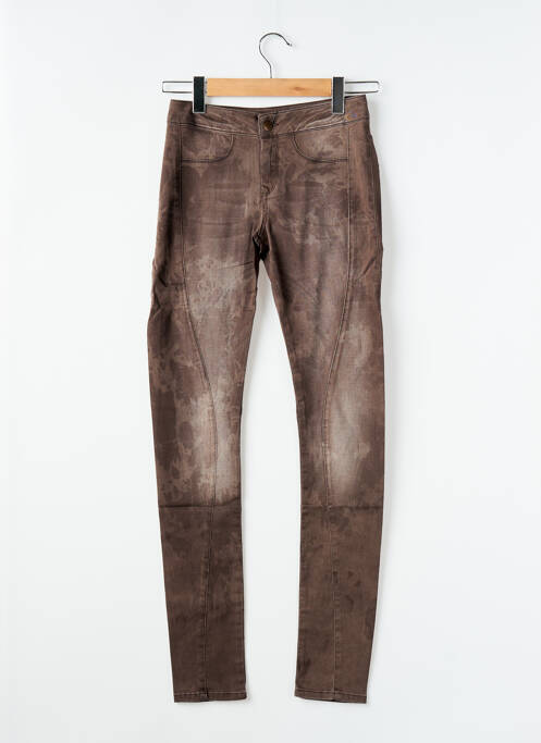 Jeans coupe slim marron TIFFOSI pour femme