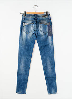 Jeans coupe slim broderie rivets taille normale bleu TIFFOSI femme