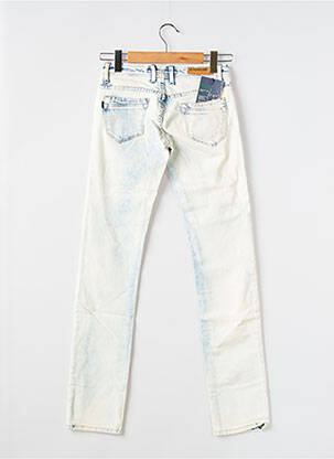Jeans coupe slim effet usé délavé taille normale bleu TIFFOSI femme