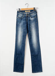 Jeans coupe droite stretch taille normale bleu TIFFOSI femme