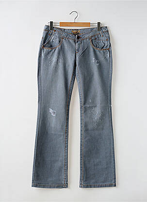 Jeans coupe large effet usé taille normale gris TIFFOSI femme