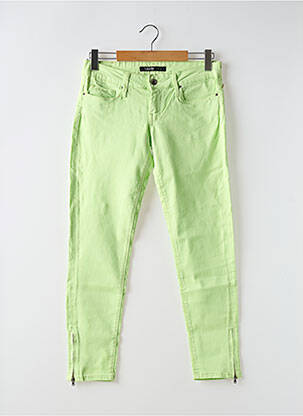 Jeans coupe slim tissage brut taille normale vert TIFFOSI femme