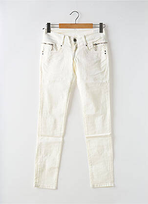 Jeans coupe slim tissage brut taille normale blanc TIFFOSI femme