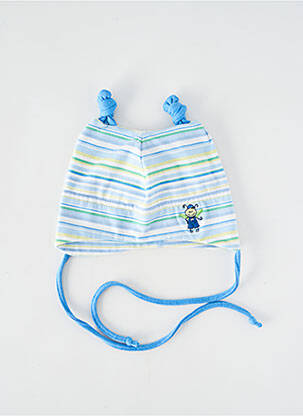 Bonnet fermeture liens à nouer bleu MAXIMO garçon