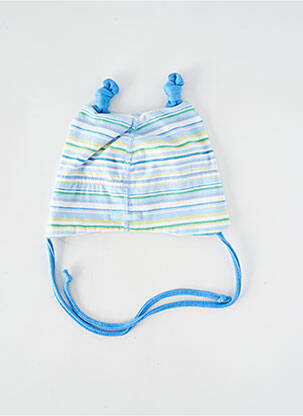 Bonnet fermeture liens à nouer bleu MAXIMO garçon