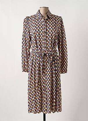 Robe mi-longue manches longues manches longues beige C'EST BEAU LA VIE femme