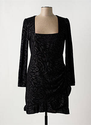 Robe courte manches longues manches longues noir MORGAN femme