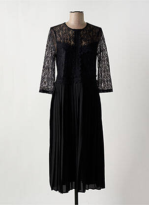 Robe longue manches longues manches longues noir TIFFOSI femme