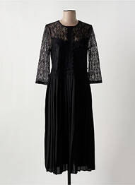 Robe longue manches longues manches longues noir TIFFOSI femme